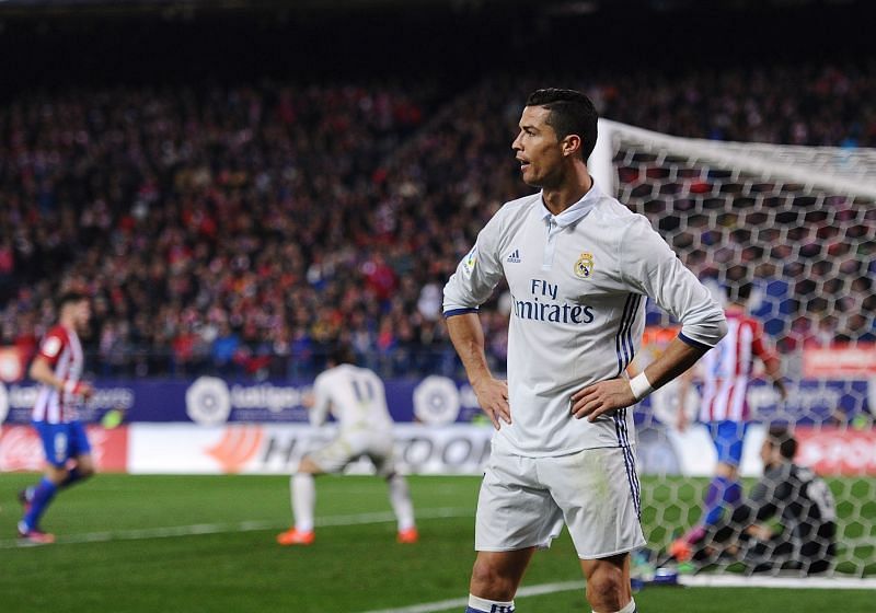 Cristiano Ronaldo has produced one of his most iconic celebrations against Atlético Madrid